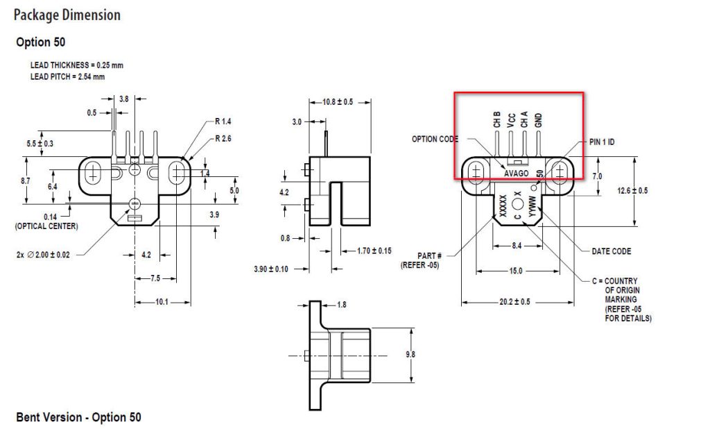 Avago Date Code Triangle Encoder AVAGO 500 xung – ROBOTICS ATK
